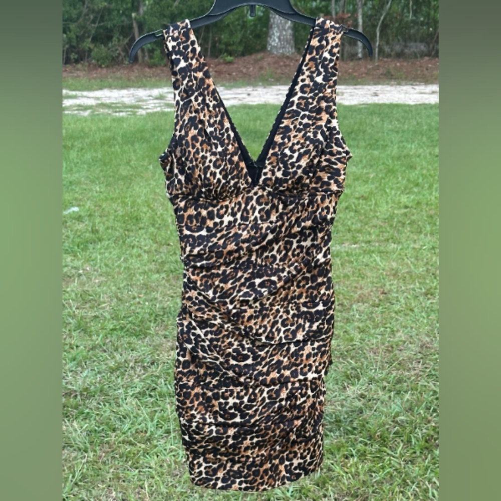 Emerald Sundae Leopard Print Mini Dress
